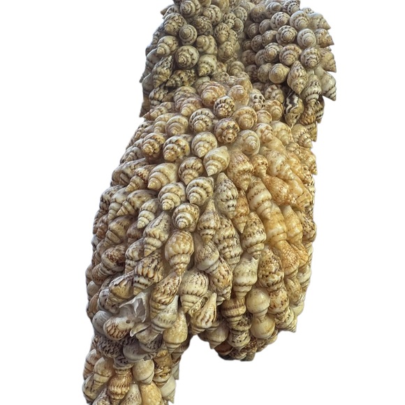 Sea Shell Encrusted Elephant Figurine Hand Made Beachy Forest Animals Good Luck. - Picture 6 of 8